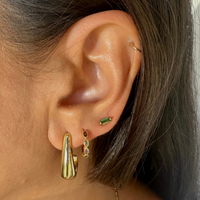CZ Baguette Studs