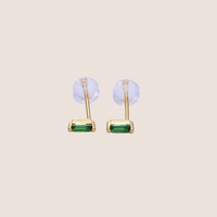 CZ Baguette Studs