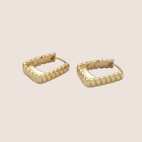 Textured Huggie Hoops