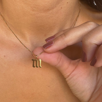 Gothic Initial Necklace