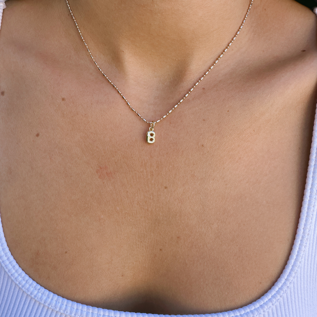 Bubble Initial Necklace